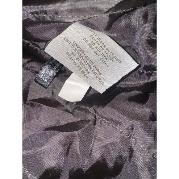 Levi's Apparel Men's Faux Leather Insulated Jacket, Black Sz Medium - Picture 10 of 11